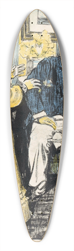 Patricq Kroon - Mislukte kandidaatstelling 39.3 inch art pintail longboard deck