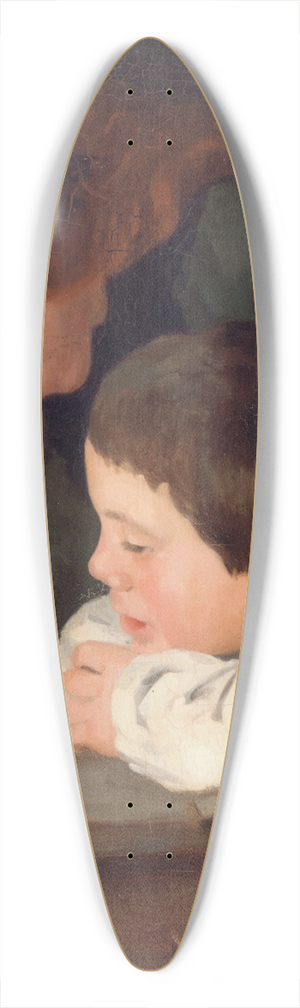 Paul-Albert Bartholom - La lecture 39.3 inch art pintail longboard deck