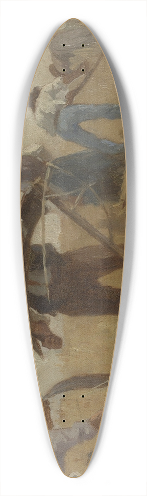 Paul Albert Baudouin - Histoire du bl; Moissonneurs aiguisant leurs faux 39.3 inch art pintail longboard deck Paul Albert Baudouin - Histoire du bl; Moissonneurs aiguisant leurs faux 39.3 inch art pintail longboard deck