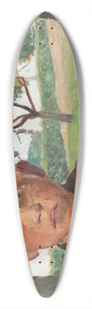 Paula Modersohn-Becker - Brustbild eines Jungen vor Apfelbumen 39.3 inch art pintail longboard deck Paula Modersohn-Becker - Brustbild eines Jungen vor Apfelbumen 39.3 inch art pintail longboard deck