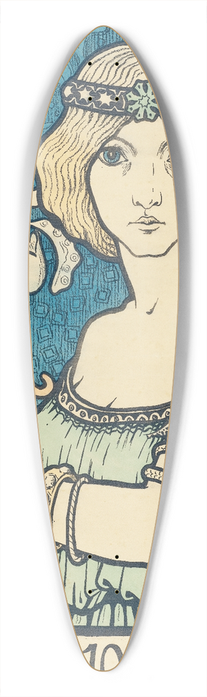 Paul Berthon - Salon des Cent 39.3 inch art pintail longboard deck