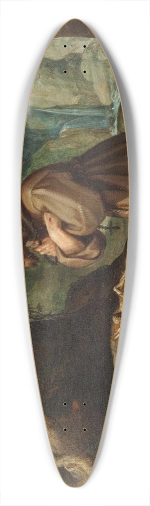 Paul Bril - Saint Francis of Assisi in meditation 39.3 inch art pintail longboard deck