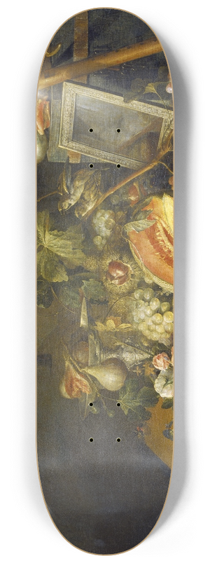Cornelis de Heem - Still Life With Copulating Sparrows 8.25 inch art skate deck