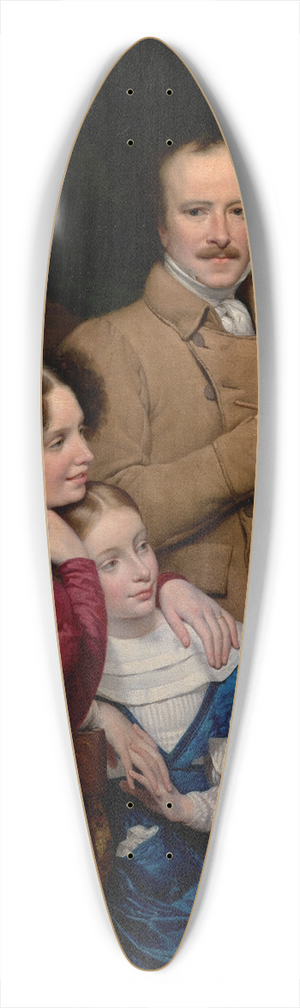 Paul Claude-Michel Carpentier - Self-Portrait with Family in the Artists Studio 39.3 inch art pintail longboard deck