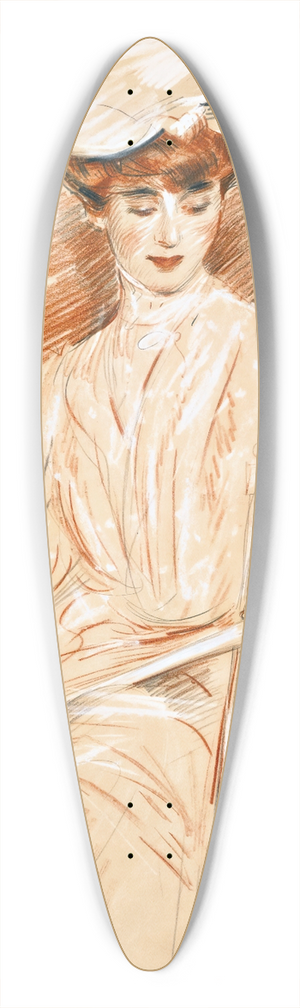 Paul Csar Helleu - LeParasol 39.3 inch art pintail longboard deck