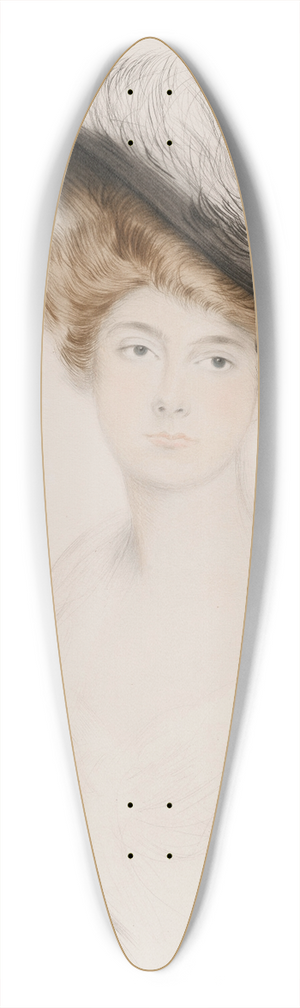 Paul Csar Helleu - Portrait de femme au chapeau 39.3 inch art pintail longboard deck