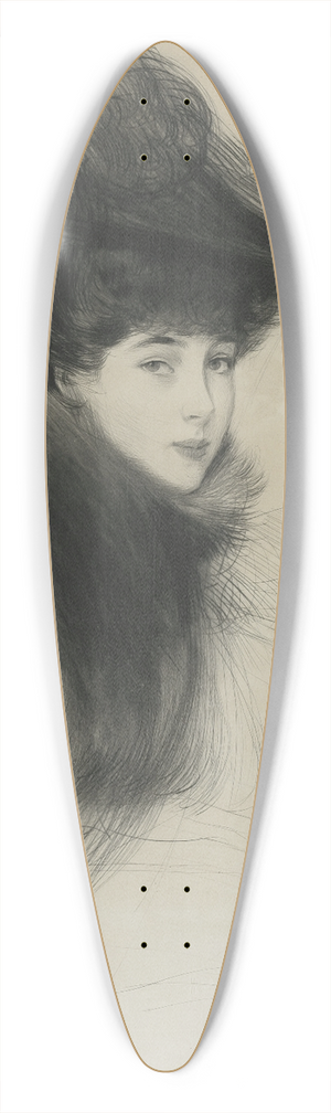 Paul Csar Helleu - Portrait of Consuelo Vanderbilt, The Duchess of Marlborough 39.3 inch art pintail longboard deck