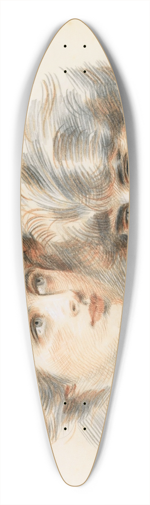 Paul Csar Helleu - Studies For Ellens Face 39.3 inch art pintail longboard deck