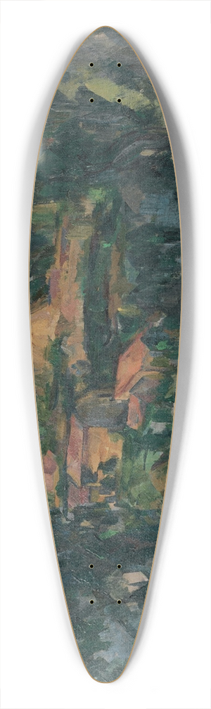 Paul Czanne - Bend Of The Road At The Top Of The Chemin Des Lauves 39.3 inch art pintail longboard deck