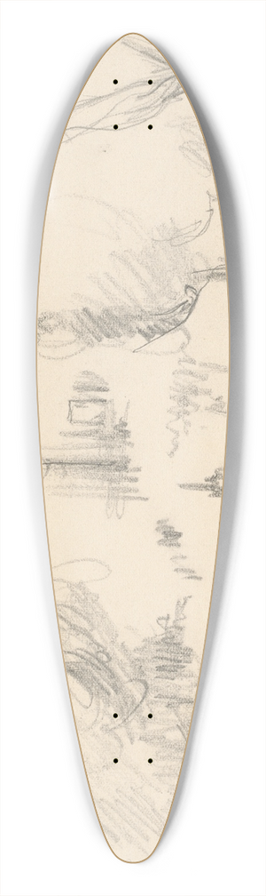 Paul Czanne - House in a Park 39.3 inch art pintail longboard deck