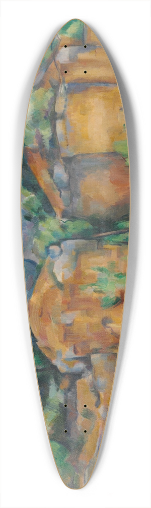 Paul Czanne - La Montagne Sainte-Victoire vue de la carrire Bibmus 39.3 inch art pintail longboard deck Paul Czanne - La Montagne Sainte-Victoire vue de la carrire Bibmus 39.3 inch art pintail longboard deck