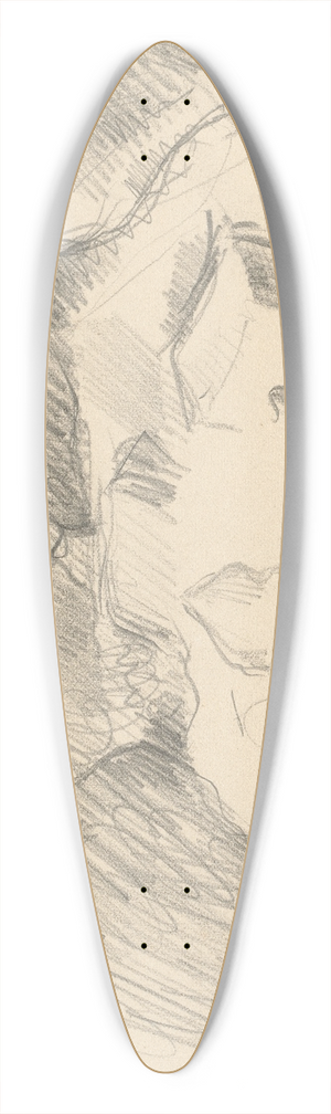 Paul Czanne - Landscape Seen from the Inside of a Cave 39.3 inch art pintail longboard deck