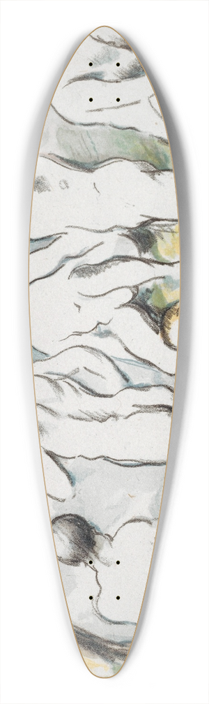 Paul Czanne - Les Baigneurs  Petite planche 39.3 inch art pintail longboard deck