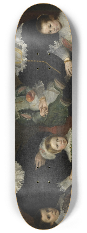 Cornelis de Vos - Family portrait 8.25 inch art skate deck Cornelis de Vos - Family portrait 8.25 inch art skate deck
