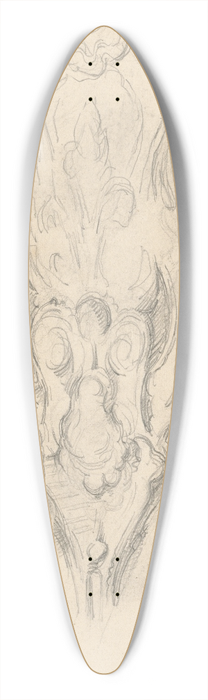 Paul Czanne - Study of a Decorative Ornament 39.3 inch art pintail longboard deck