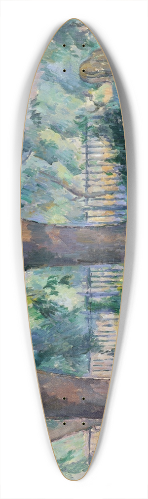 Paul Czanne - The Pool at Jas de Bouffan 39.3 inch art pintail longboard deck