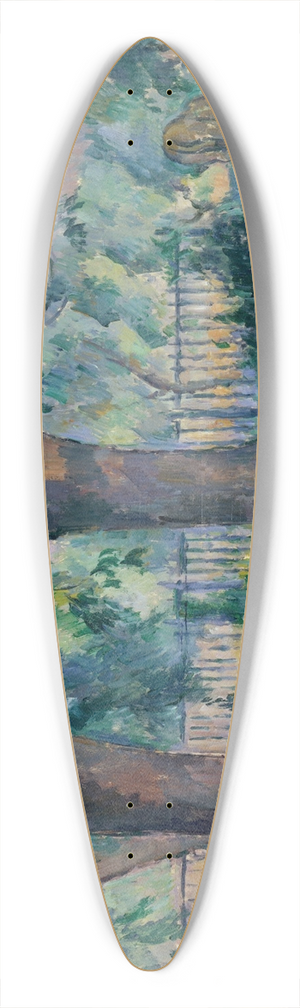 Paul Czanne - The Pool at Jas de Bouffan 39.3 inch art pintail longboard deck