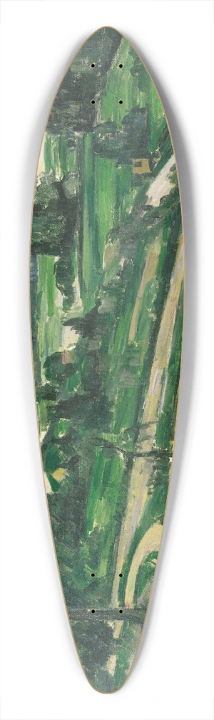 Paul Czanne - The Tree by the Bend 39.3 inch art pintail longboard deck