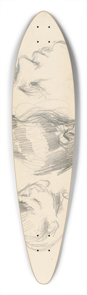 Paul Czanne - Two Heads 39.3 inch art pintail longboard deck