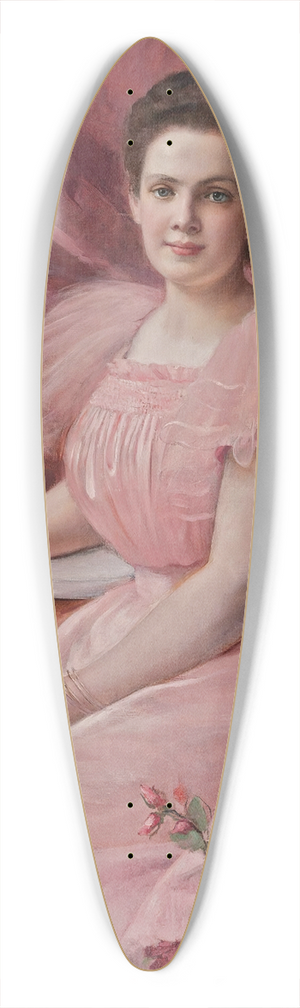 Paul De La Boulaye - Pretty In Pink 39.3 inch art pintail longboard deck