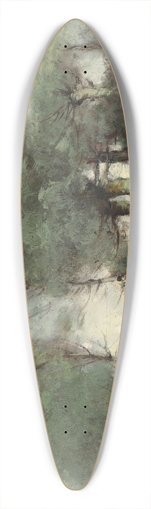 Paul Dsir Trouillebert - Le Passeur Sur Ltang 39.3 inch art pintail longboard deck