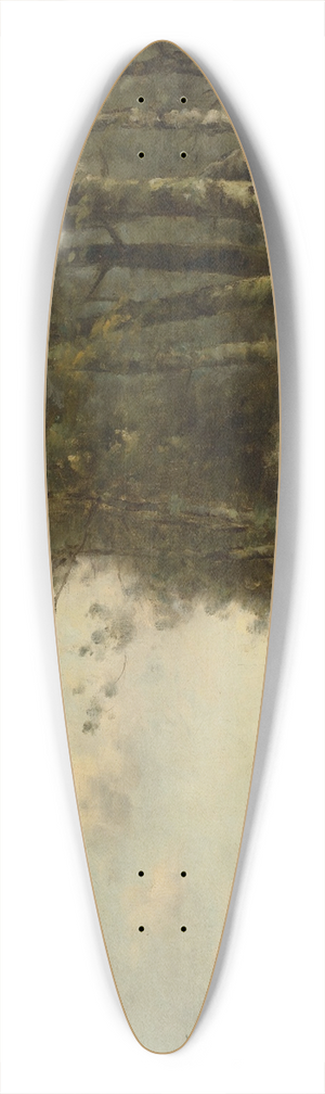Paul Dsir Trouillebert - Paysanne au bord de leau 39.3 inch art pintail longboard deck