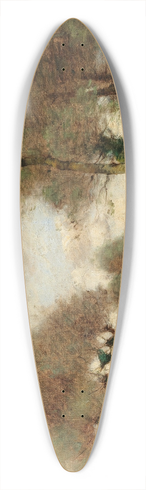 Paul Dsir Trouillebert - Returning Home along the River 39.3 inch art pintail longboard deck