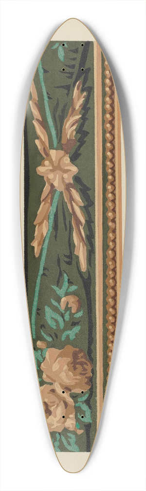 Paul Farkas - Wall Paper Border 39.3 inch art pintail longboard deck