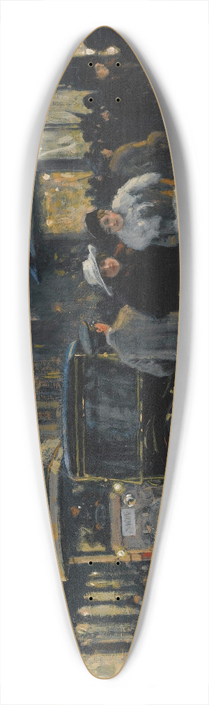 Paul Fischer - An Evening Stroll On The Boulevard 39.3 inch art pintail longboard deck