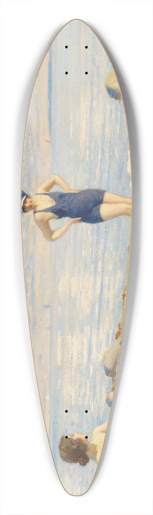 Paul Fischer - On the beach 39.3 inch art pintail longboard deck Paul Fischer - On the beach 39.3 inch art pintail longboard deck