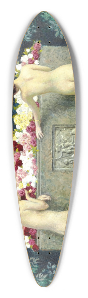 Paul Fischer - Ved Sarkophagen 39.3 inch art pintail longboard deck Paul Fischer - Ved Sarkophagen 39.3 inch art pintail longboard deck