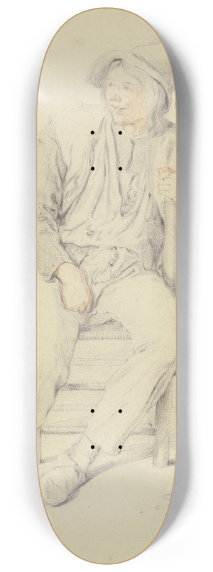 Cornelis Dusart - Bauer auf einem Stuhl, nach links gewandt 8.25 inch art skate deck