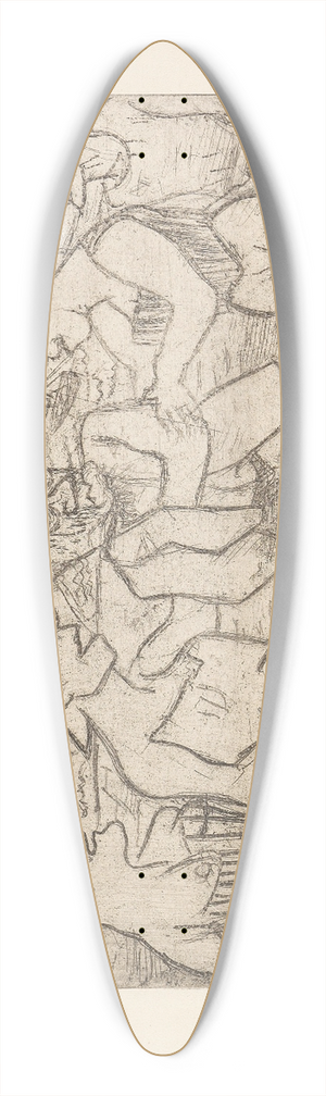 Paul Gangolf - Kokottenberfall, Marseille 39.3 inch art pintail longboard deck