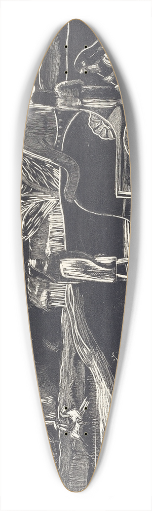 Paul Gauguin - Maruru (Thank You) 39.3 inch art pintail longboard deck Paul Gauguin - Maruru (Thank You) 39.3 inch art pintail longboard deck
