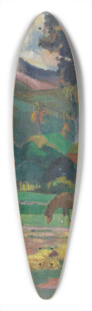Paul Gauguin - Tahitian Landscape 39.3 inch art pintail longboard deck Paul Gauguin - Tahitian Landscape 39.3 inch art pintail longboard deck
