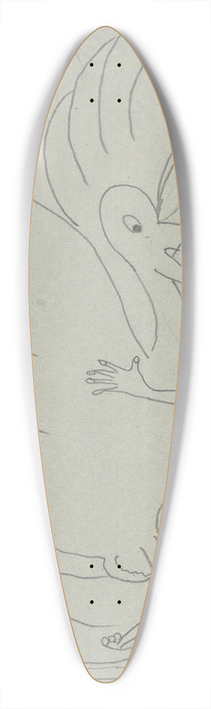 Paul Gaulois - Leda and theSwan 39.3 inch art pintail longboard deck