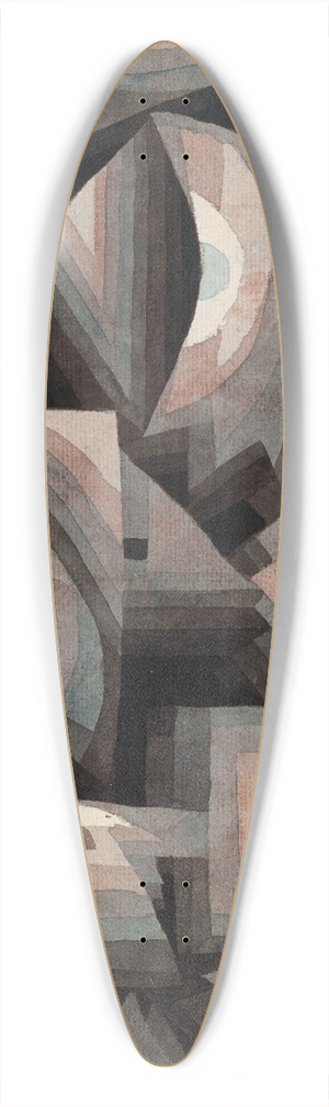 Paul Klee - Crystal gradation 39.3 inch art pintail longboard deck