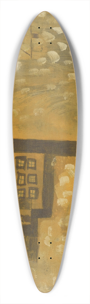 Paul Klee - Das Haus In Der Hhe (The House On High) 39.3 inch art pintail longboard deck