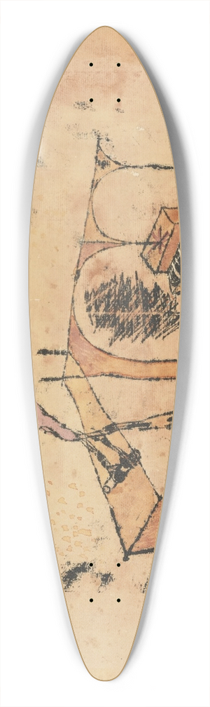 Paul Klee - Der Heldentenor als Konzertsnger (The Heroic Tenor as a Concert Singer) 39.3 inch art pintail longboard deck