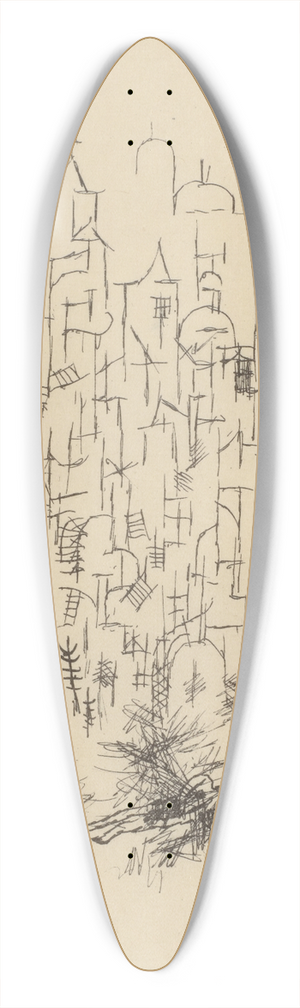 Paul Klee - Der Tod fr die Idee 39.3 inch art pintail longboard deck