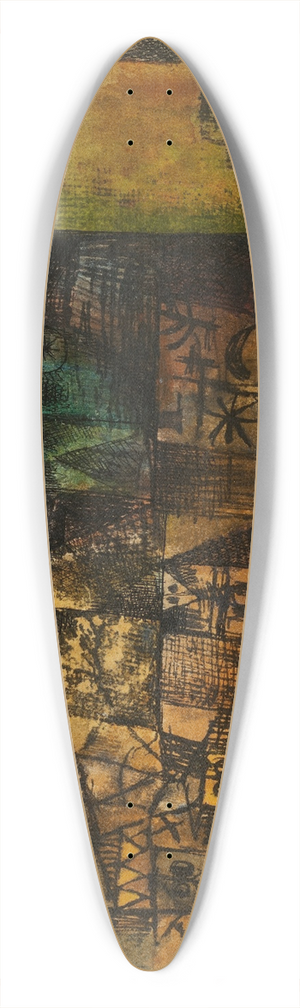 Paul Klee - Grberstadt 39.3 inch art pintail longboard deck
