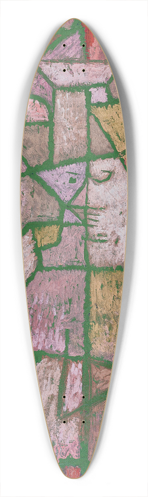 Paul Klee - Herr der Stadt 39.3 inch art pintail longboard deck