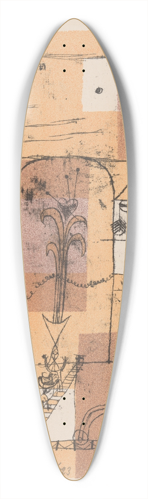 Paul Klee - Hoffmannesque Scene 39.3 inch art pintail longboard deck