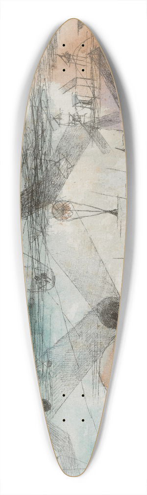 Paul Klee - In the realm of air 39.3 inch art pintail longboard deck
