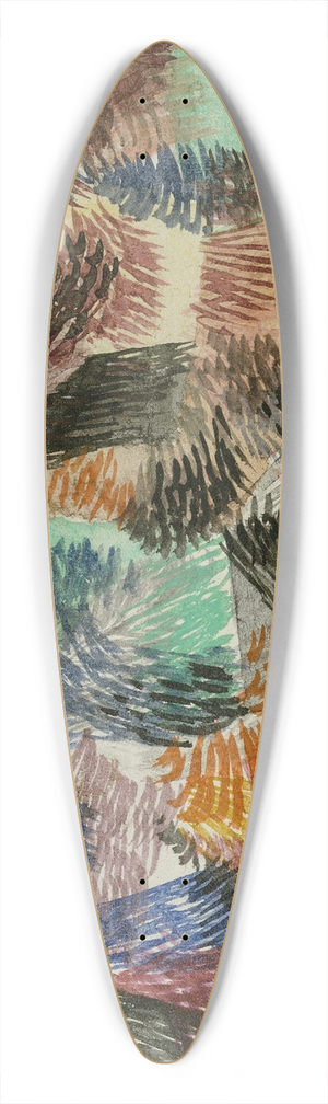 Paul Klee - Libido of the Forest 39.3 inch art pintail longboard deck Paul Klee - Libido of the Forest 39.3 inch art pintail longboard deck