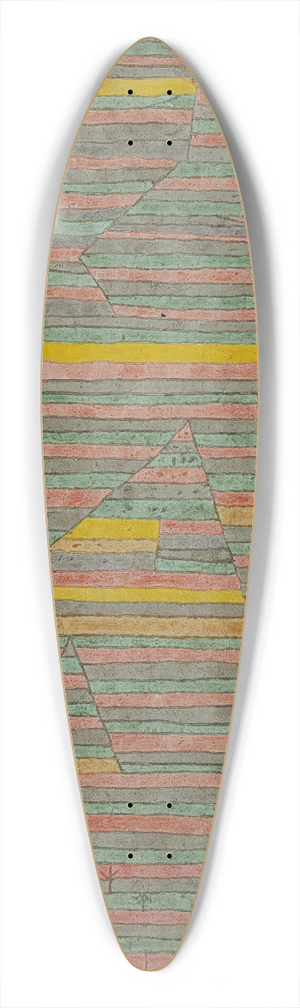 Paul Klee - Monuments at G. 39.3 inch art pintail longboard deck