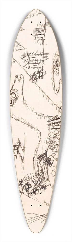 Paul Klee - Mountain Landscape 39.3 inch art pintail longboard deck