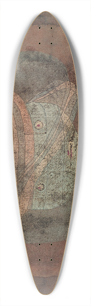 Paul Klee - Movement around a Child 39.3 inch art pintail longboard deck