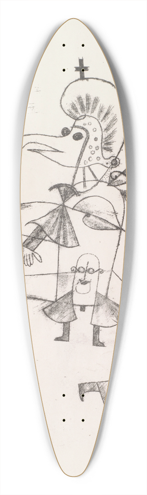 Paul Klee - Narretei 39.3 inch art pintail longboard deck