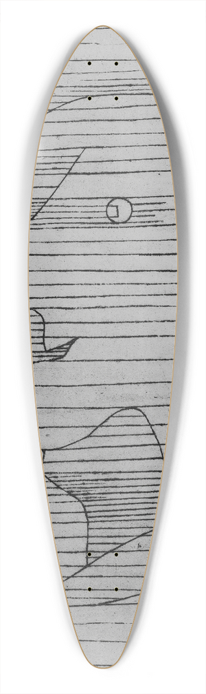 Paul Klee - Old Man Counting 39.3 inch art pintail longboard deck